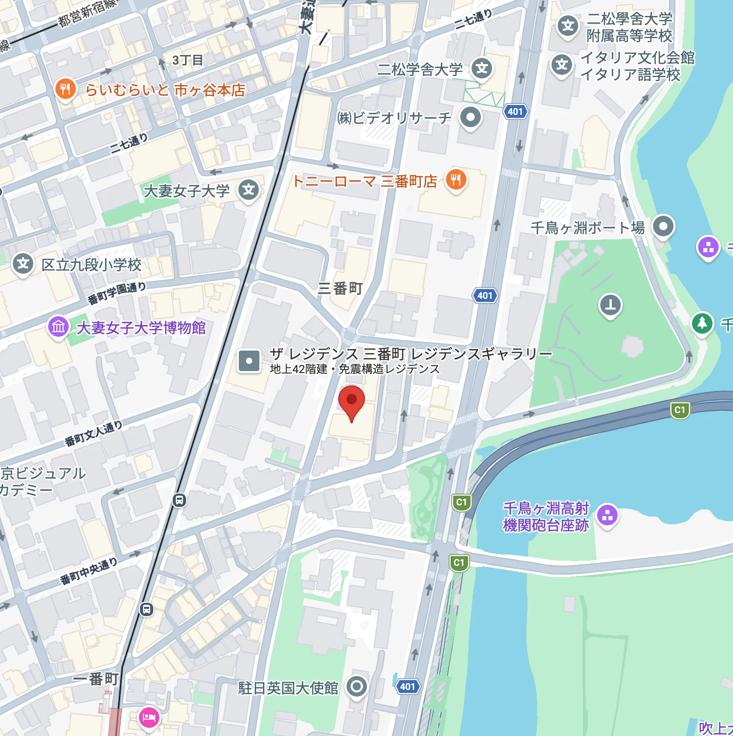 本社周辺の地図